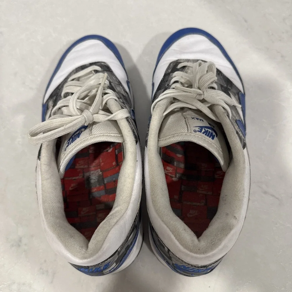 Nike Air Max 1 Anniversary Game Royal 908375-102 White Blue Men's Size 8.5 OG